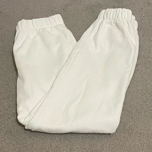 Brandy Melville John Galt White Rosa Sweatpants in Size Small